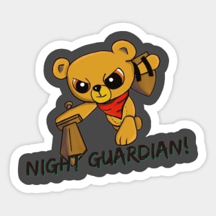 Night Guardian - Teddy Bear Warrior Sticker